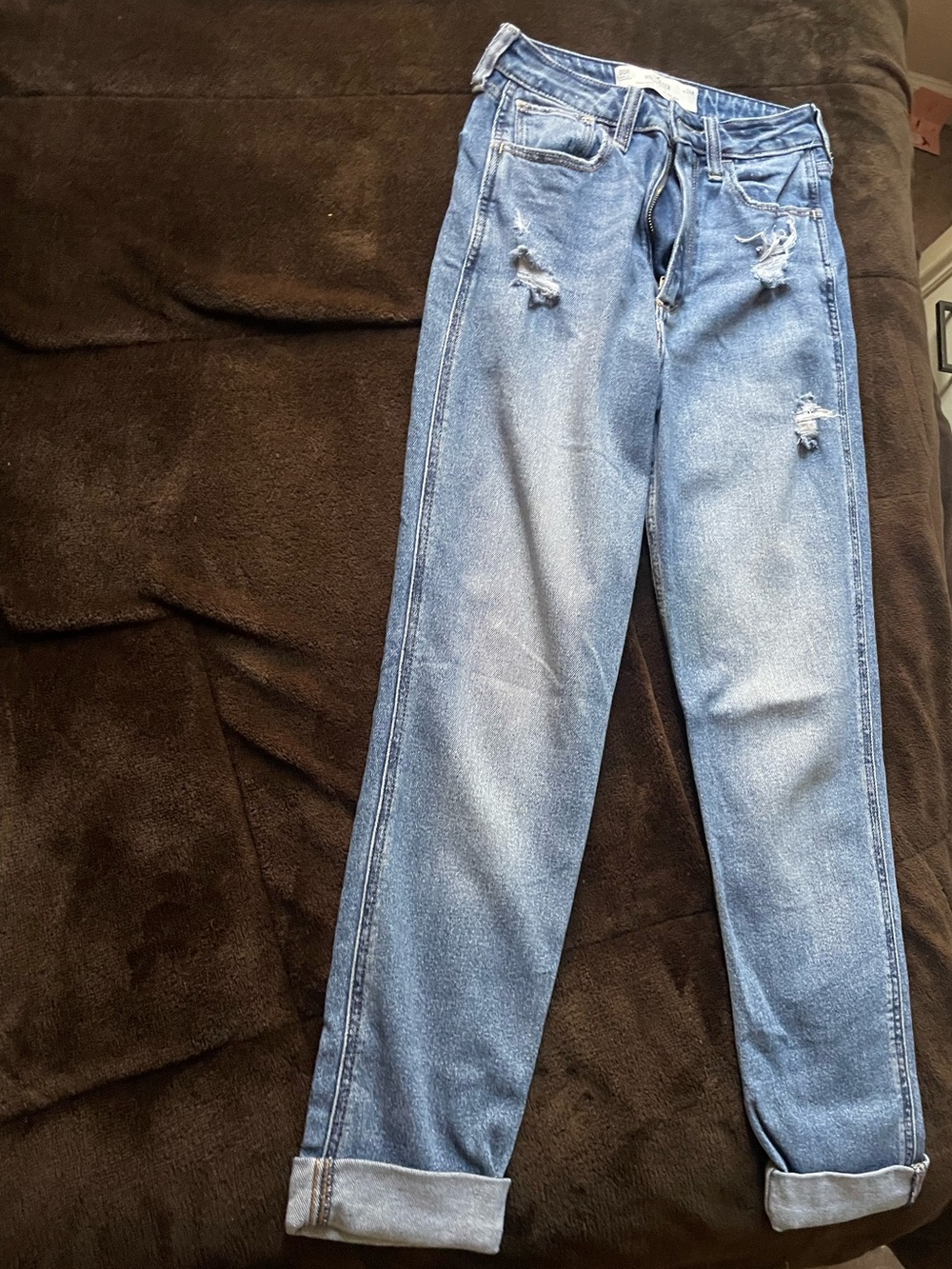 Hollister Light Blue Distressed Boyfriend Jeans